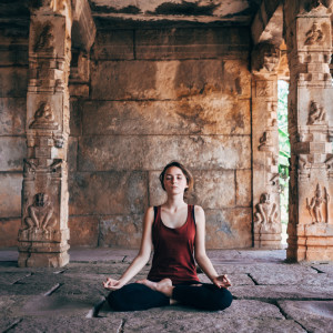Yoga in temple
