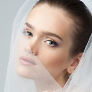 Portrait of young beautiful bride