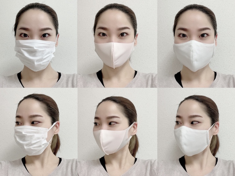 一般的な不織布マスク（写真左）と比較